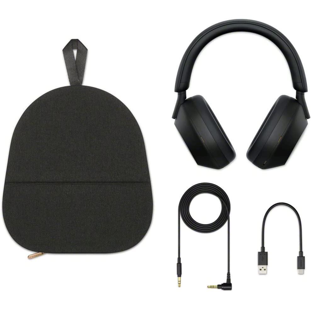 Sony WH-1000XM5 The Best Wireless Noise Canceling Headphones, Auto NC Optimizer, 30-Hour Battery, Alexa Voice Control, Silver Bundle with Deco Gear Pro Audio Headphone Stand