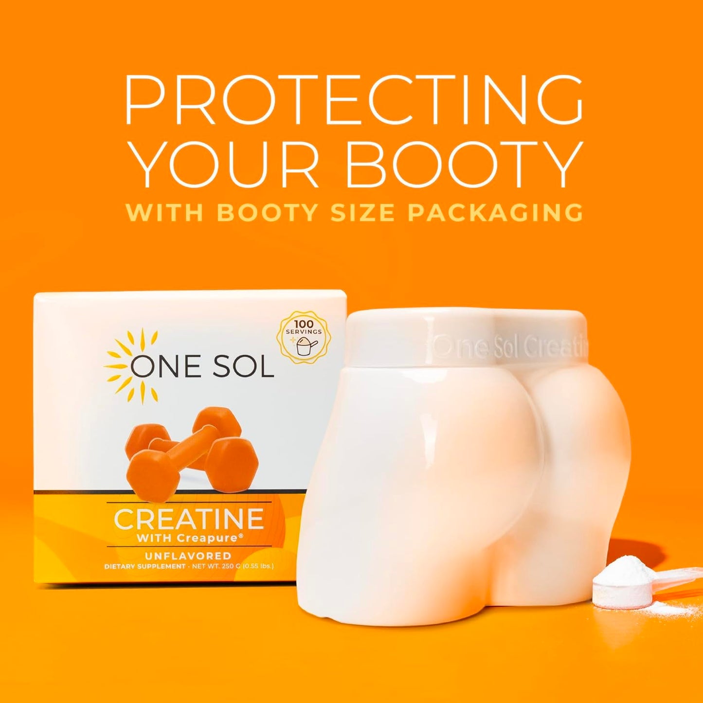 One Sol Creatine for Women Booty Gain, All Natural