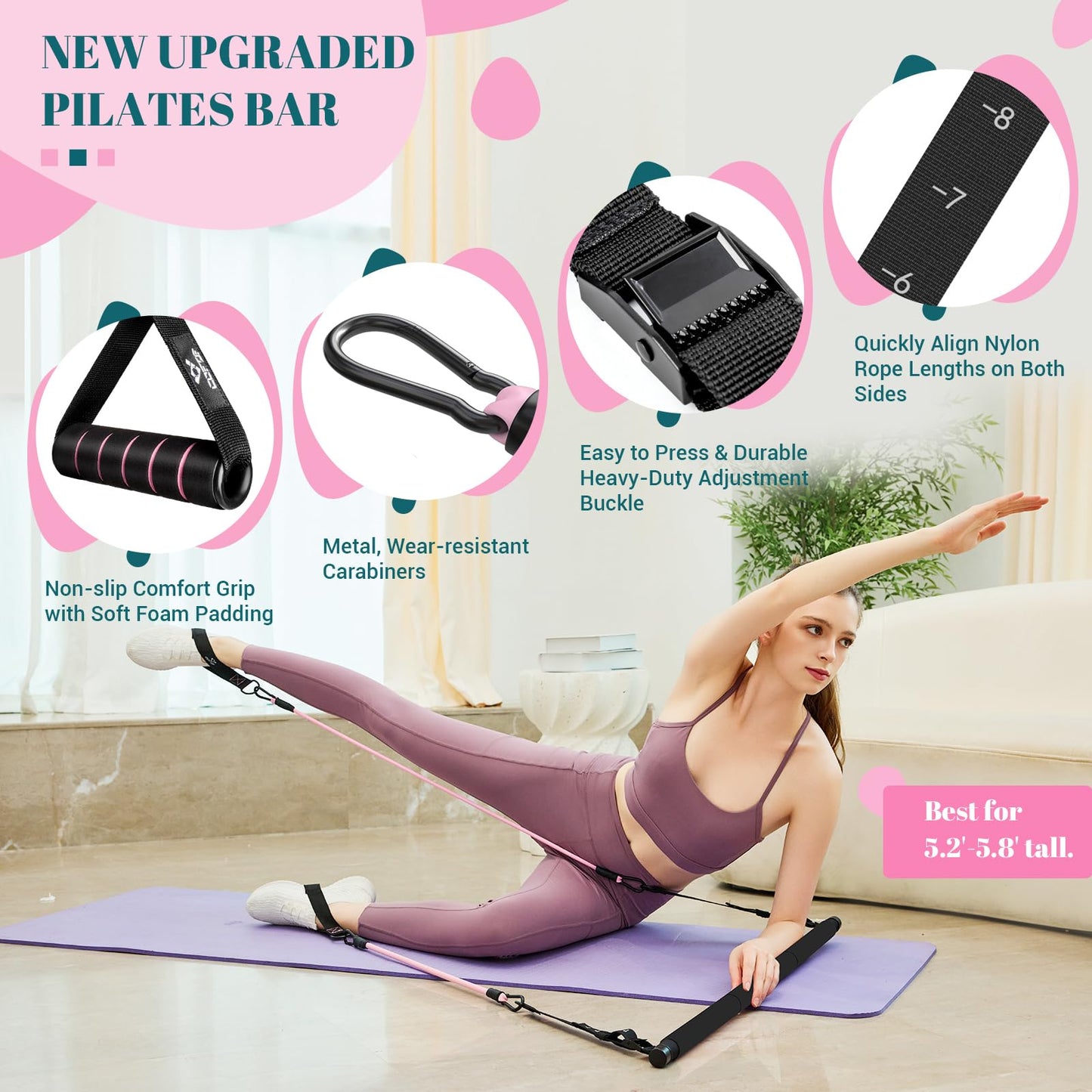Pilates Bar Kit with Resistance Bands
