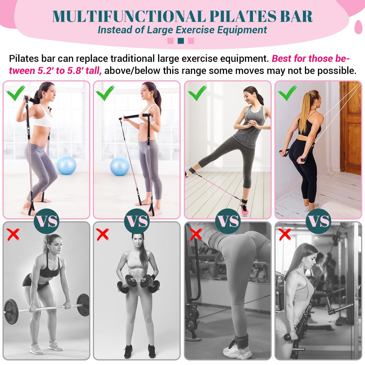 Pilates Bar Kit with Resistance Bands