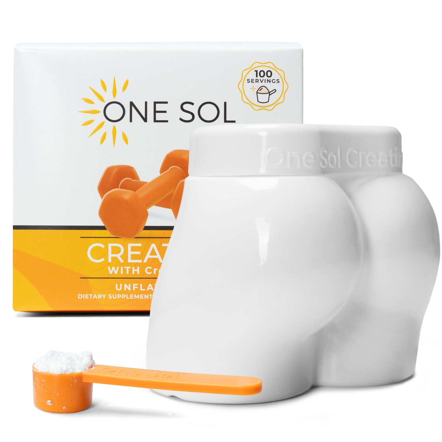 One Sol Creatine for Women Booty Gain, All Natural
