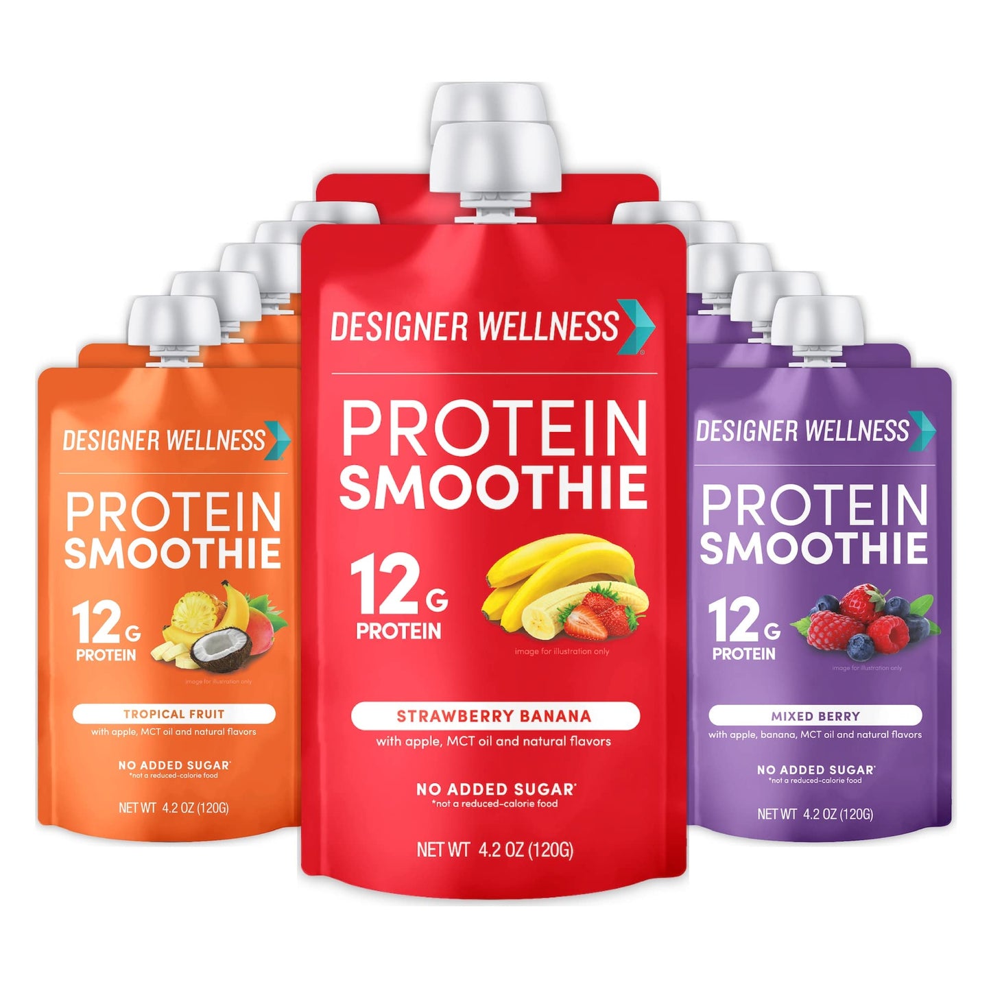 Designer Wellness Protein Smoothie, Real Fruit, 12g Protein, Low Carb, Zero Added Sugar