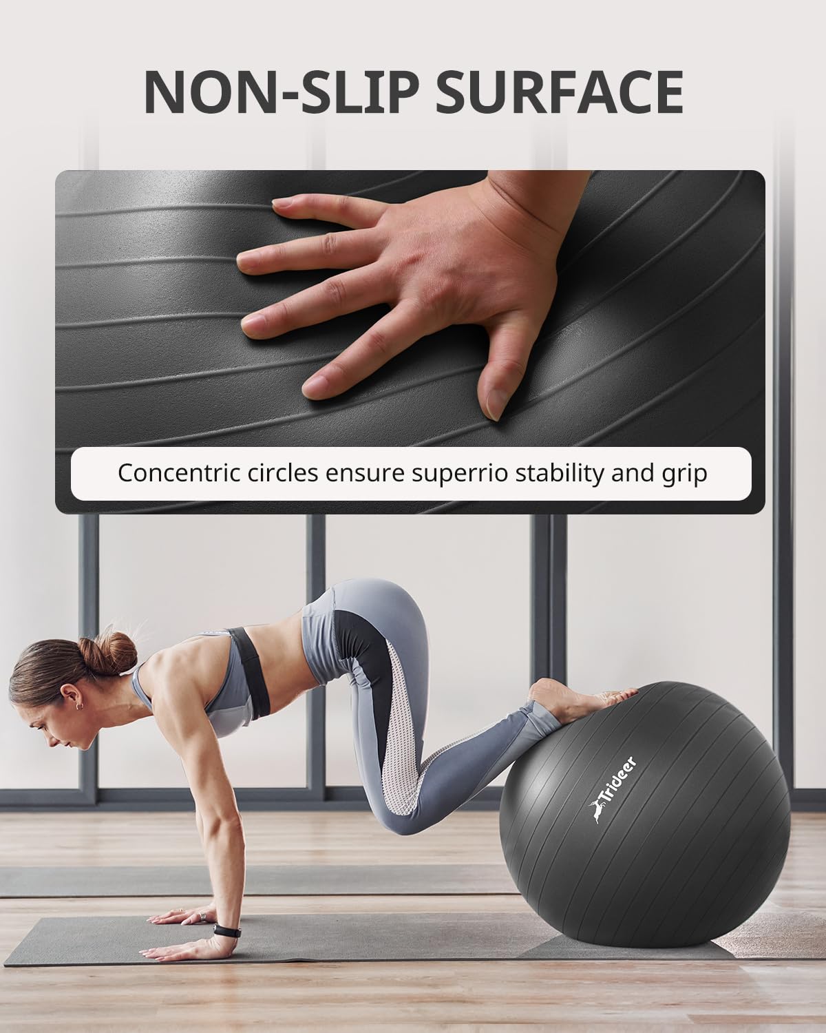 Trideer Yoga Ball Exercise Ball for Working Out