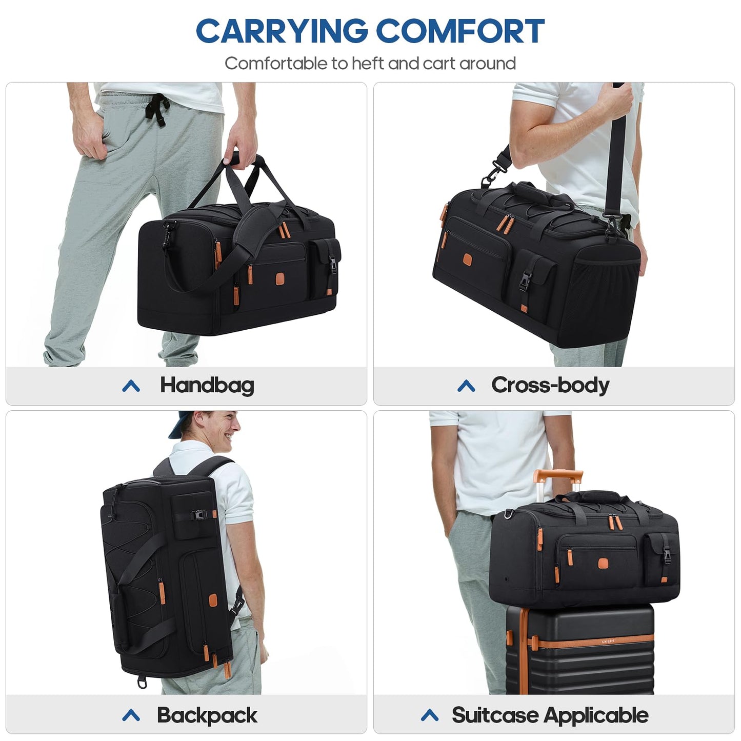Gym Bag for Men and Women with Shoe & Laptop Compartment
