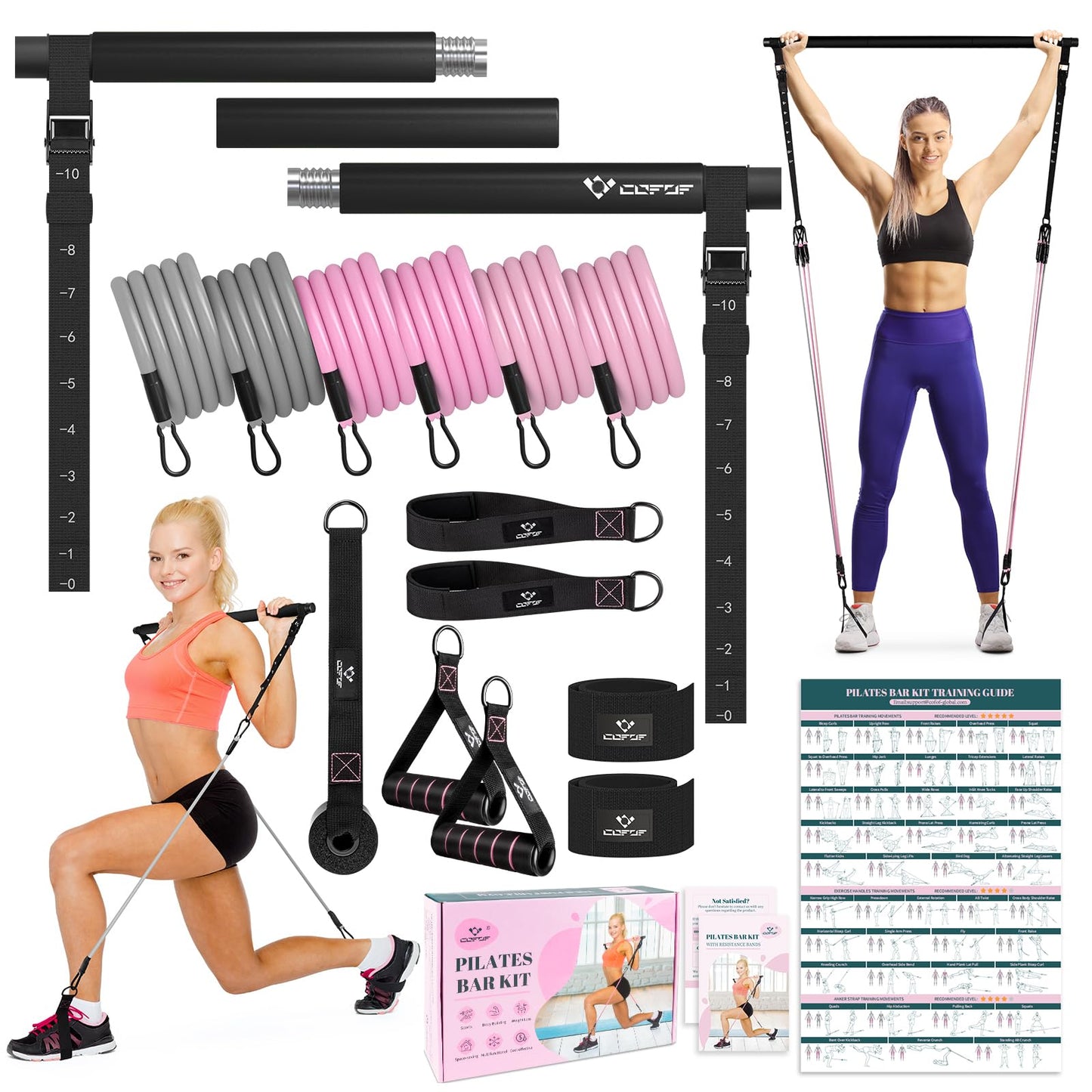 Pilates Bar Kit with Resistance Bands