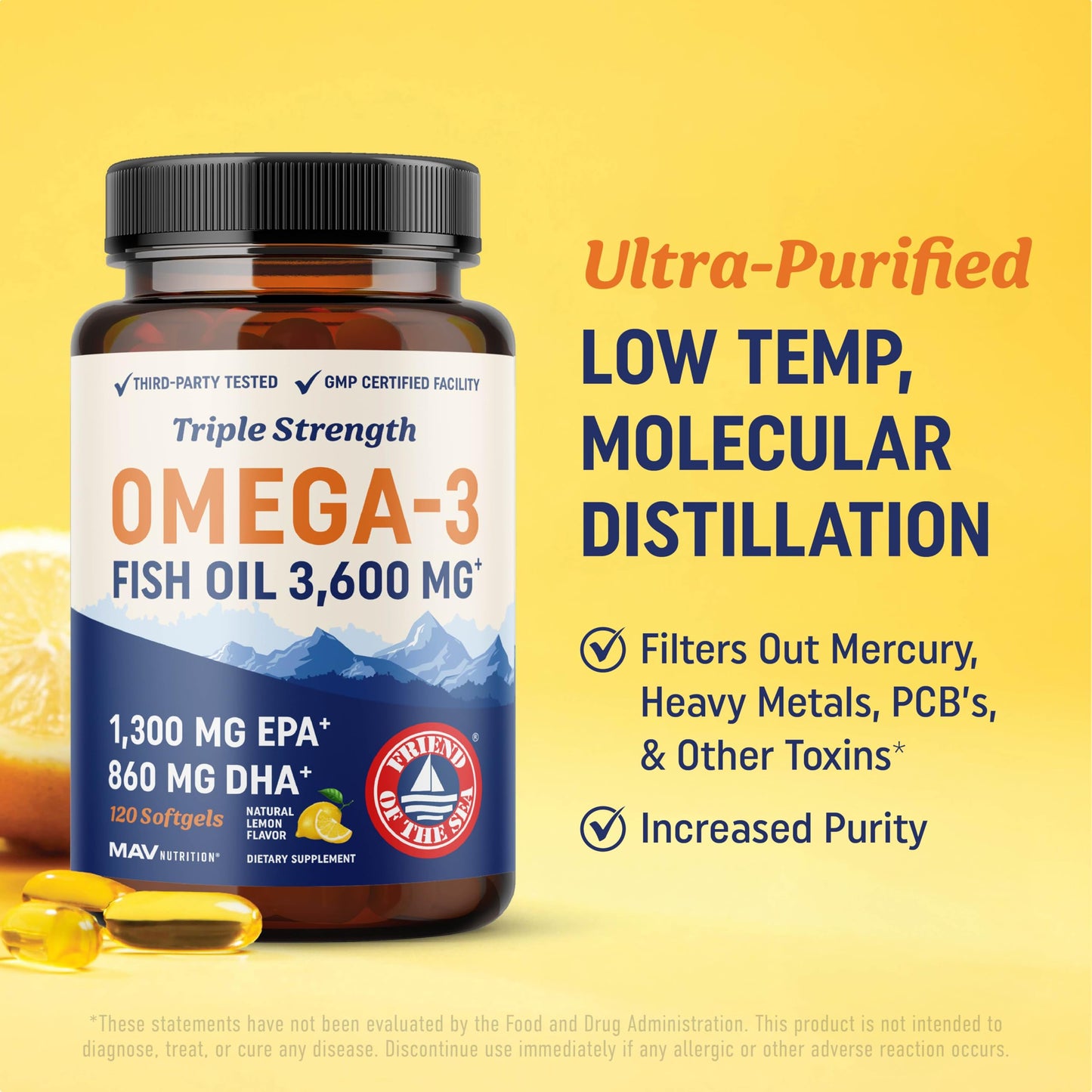 Triple Strength Omega 3 Fish Oil 3600 mg