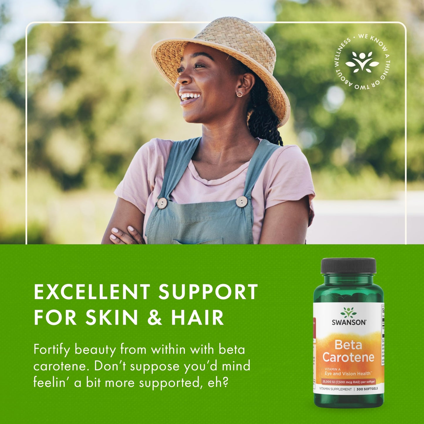 Swanson Beta-Carotene Vitamin A 25000 IU Softgels