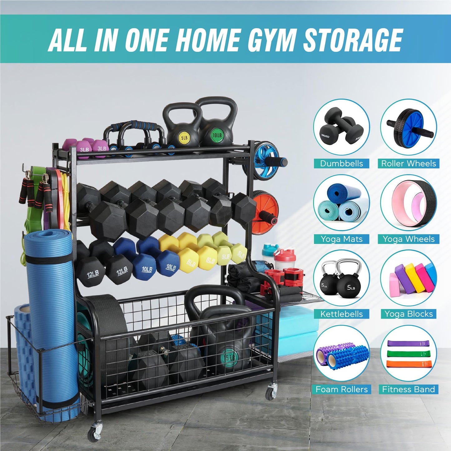 STUFFSTASH Heavy Duty Dumbbell Rack