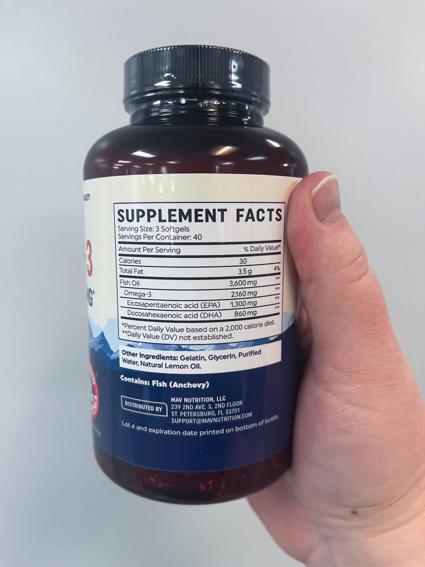 Triple Strength Omega 3 Fish Oil 3600 mg