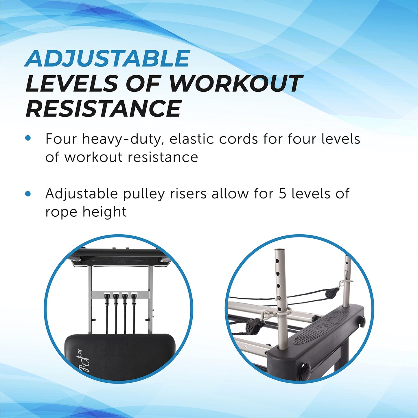 AeroPilates Reformer Home Workout Equipment, Pilates Machine w/Resistance, Black