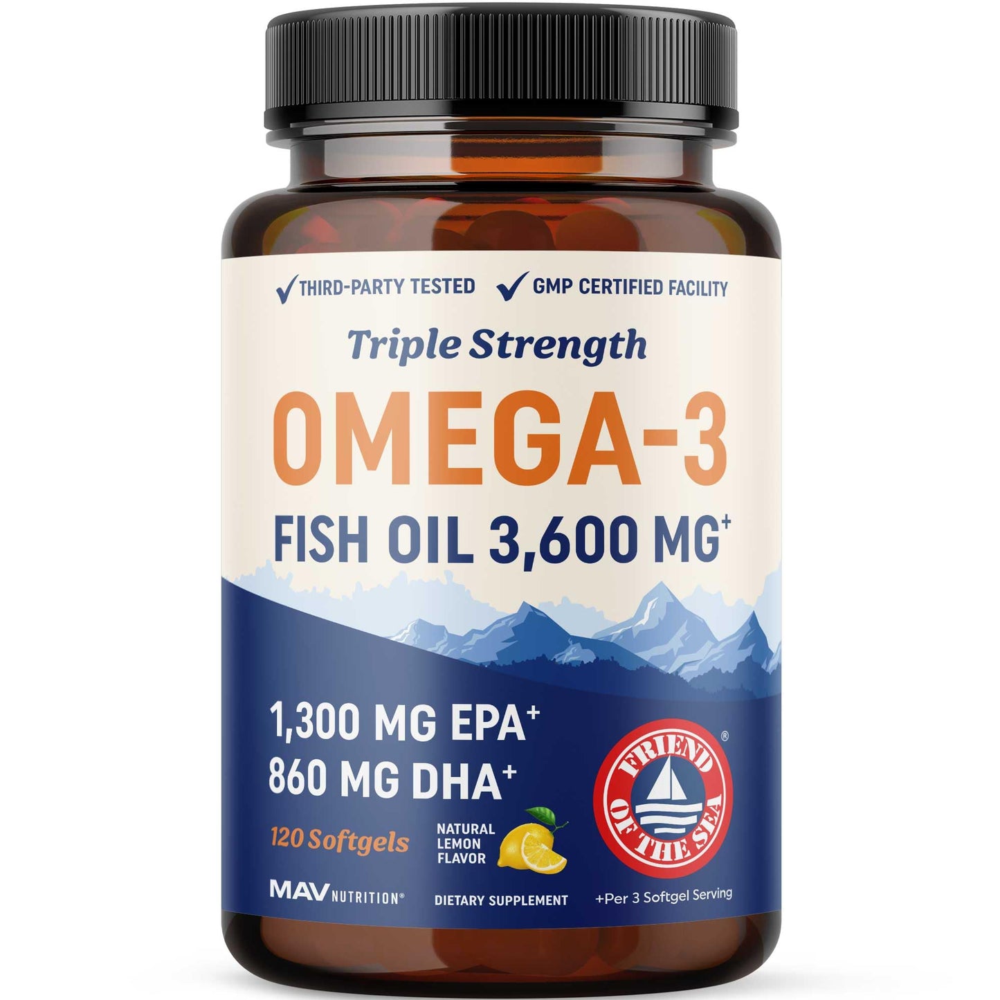 Triple Strength Omega 3 Fish Oil 3600 mg
