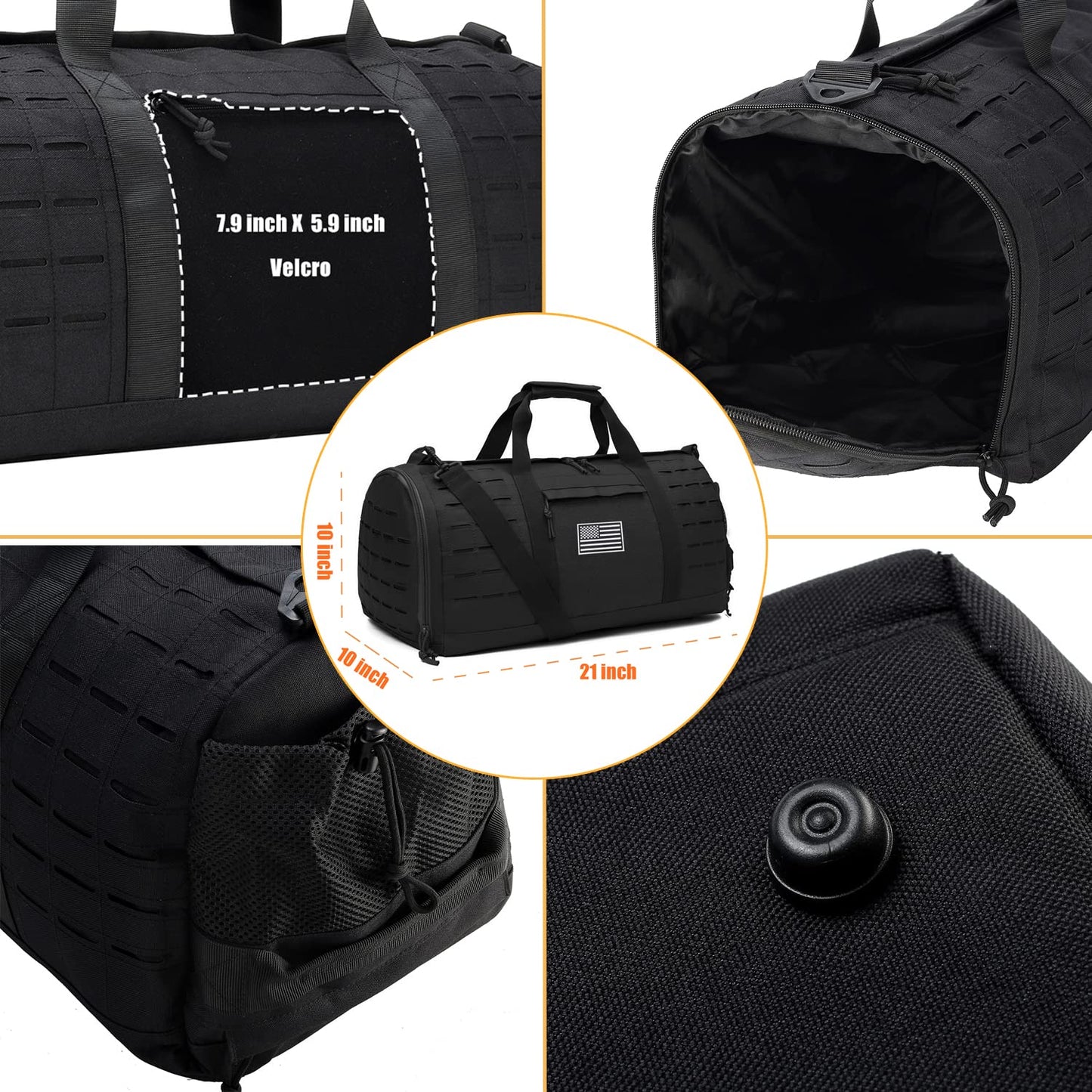 QT&QY 40L Military Tactical Duffle Bag