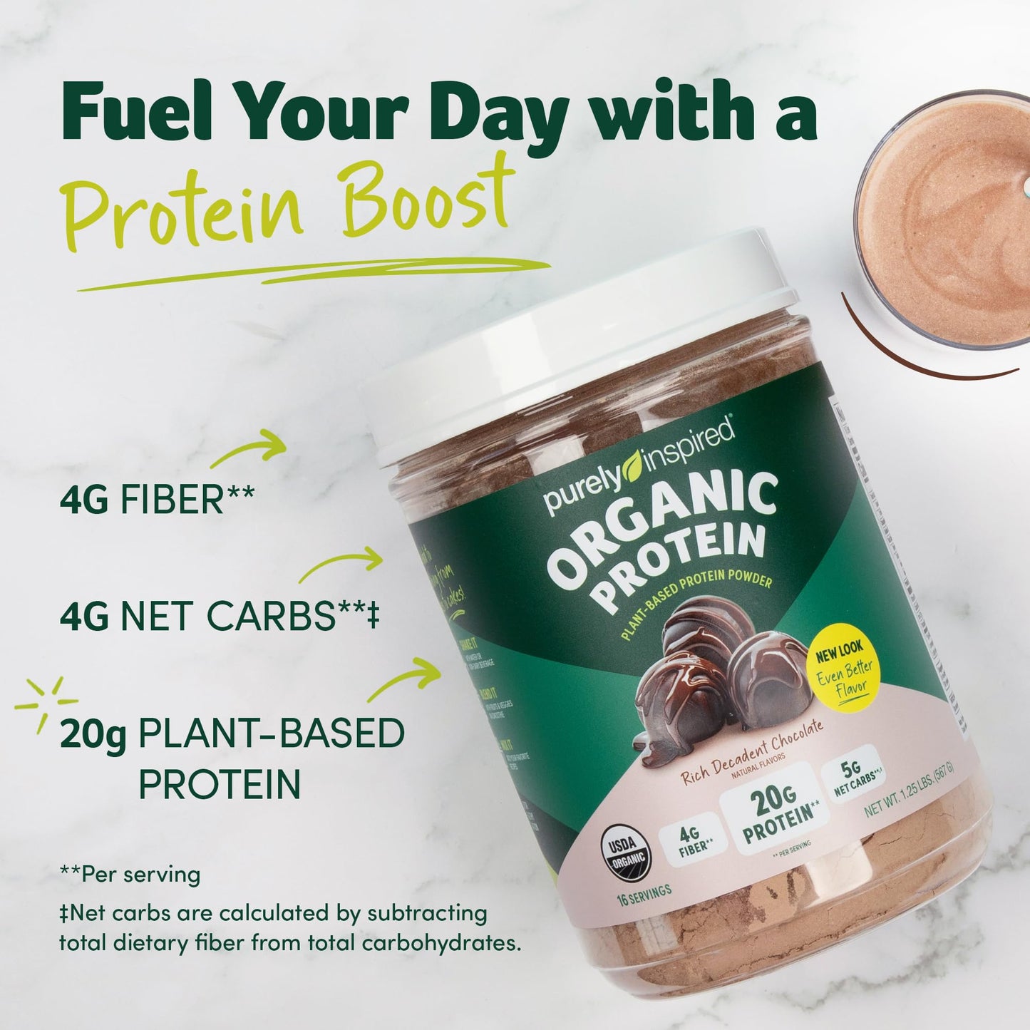 Purely Inspired Plant-Based Protein Powder for Men & Women