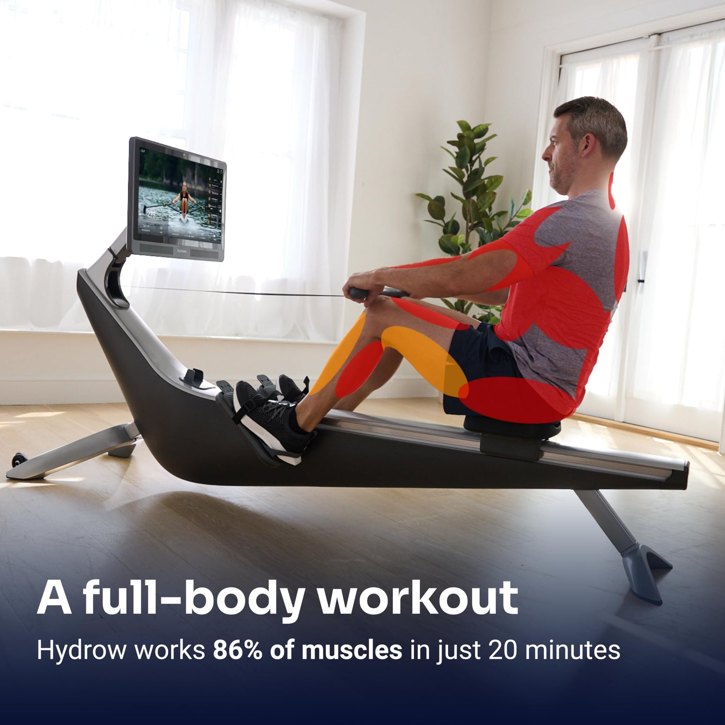 Hydrow Pro Rowing Machine with Immersive 22" HD Rotating Screen